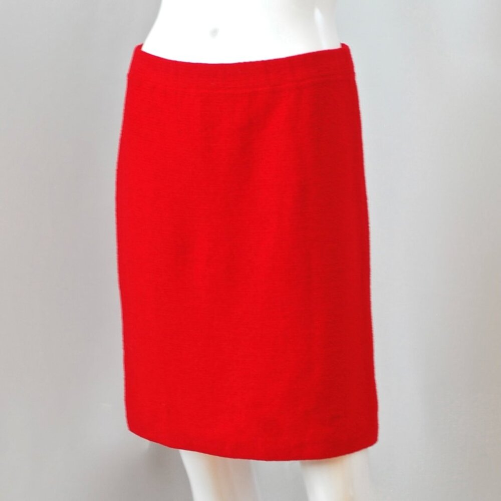 St. John By Marie Gray Short Red Knit Skirt - USA
